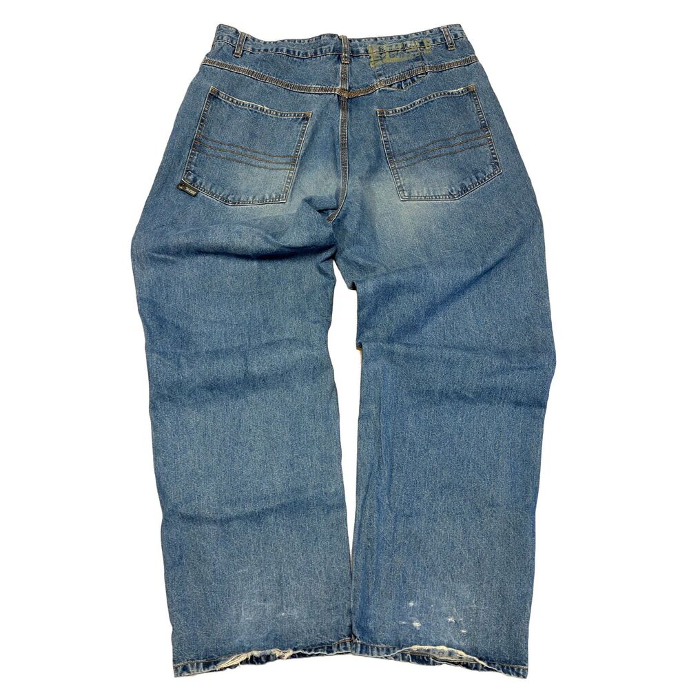 Plugg Men's Jeans 38x34(38x32) Vintage Y2K Wide Leg Baggy Skater Blue Skater